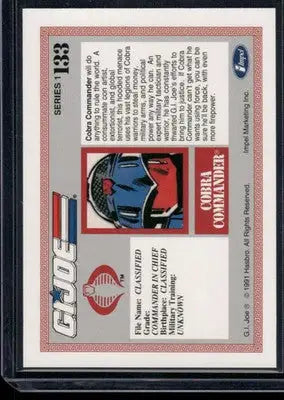 1991 Impel G.I. Joe Series 1 Cobra Commander #133 - Non-Sports Card Single