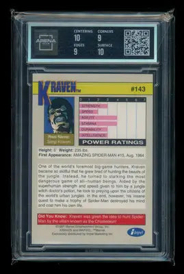 1991 Impel Marvel Universe Kraven #143 Arena Club 9.5 - Marvel Card Single