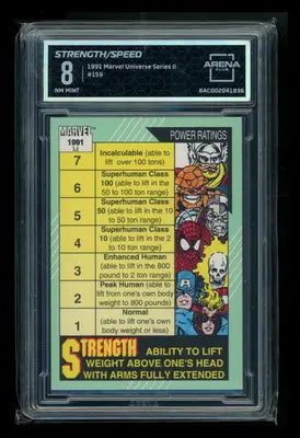 1991 Impel Marvel Universe Series II #159 Arena Club 8 - Marvel Card Single