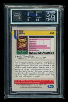 1991 Impel Marvel Universe Ulik #68 Arena Club 9 - Marvel Card Single