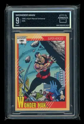 1991 Impel Marvel Universe Wonder Man #30 Arena Club 9 - Marvel Card Single