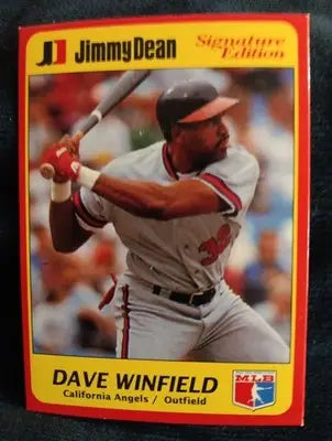 1991 Jimmy Dean Signature Edition - #22 - Dave Winfield - California Angels. EX - Baseball Card Single