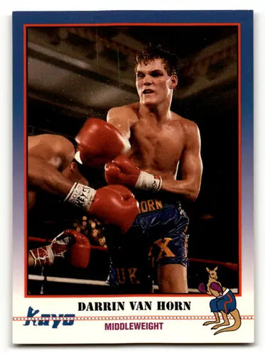 Original gloss Darrin Van Horn boxing card from 1991 Kayo #203 Darrin Van