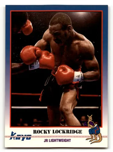 Original gloss Rocky Lockridge boxing card featuring Simply Sandoval from 1991 Kayo #243