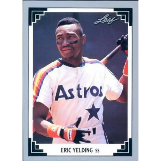 1991 Leaf #100 Eric Yelding NM-MT Houston Astros Baseball Card - Baseball Card Single