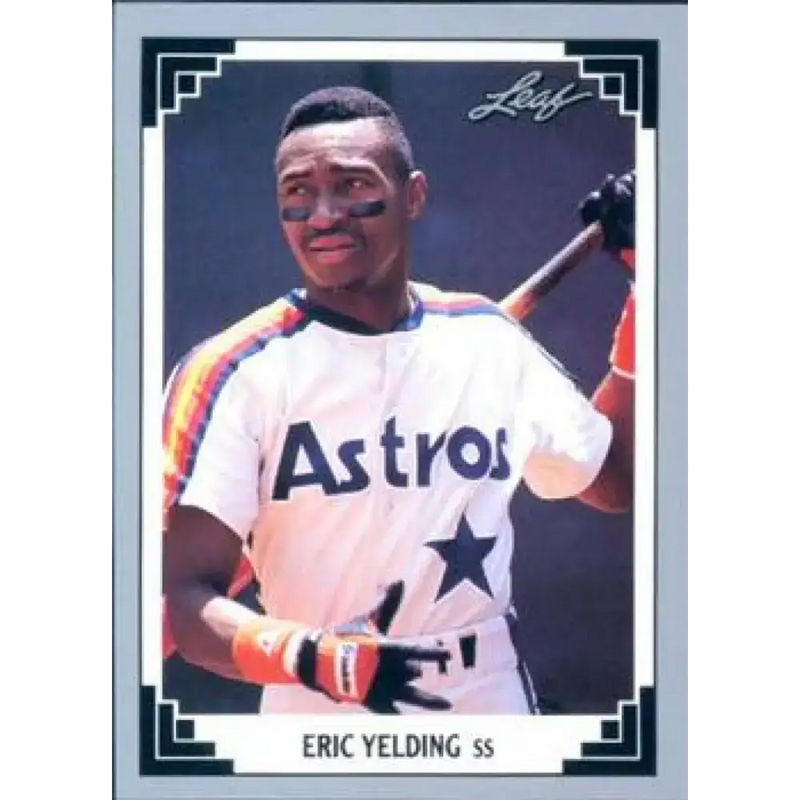 1991 Leaf #100 Eric Yelding NM-MT Houston Astros Baseball Card - Baseball Card Single