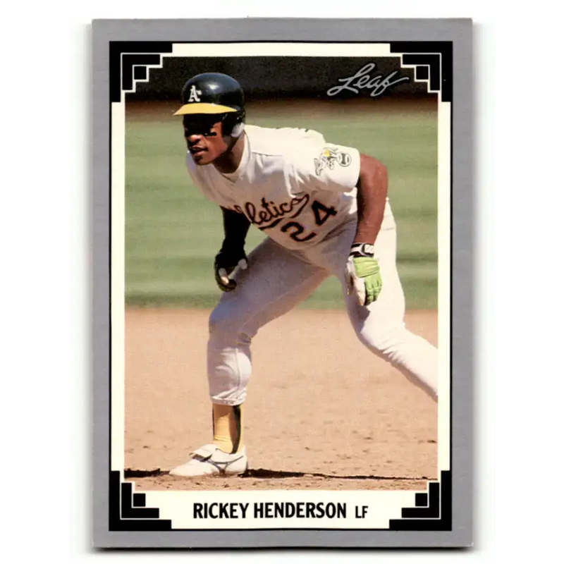1991 Leaf #101 Rickey Henderson NM-MT Oakland Athletics Baseball Card - Baseball Card Single