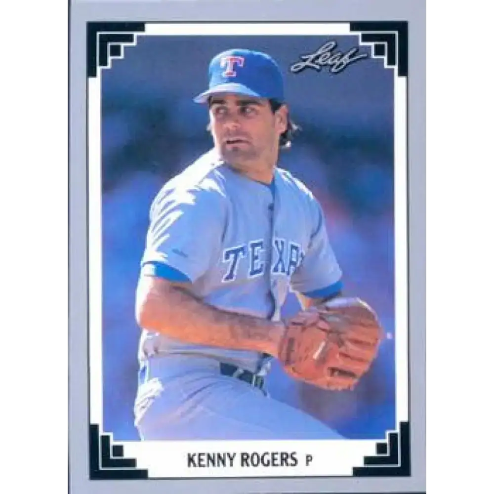 1991 Leaf #105 Kenny Rogers NM-MT Texas Rangers Baseball Card - Baseball Card Single