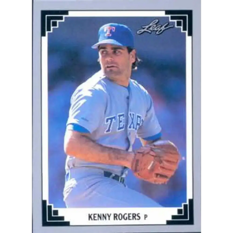 1991 Leaf #105 Kenny Rogers NM-MT Texas Rangers Baseball Card - Baseball Card Single