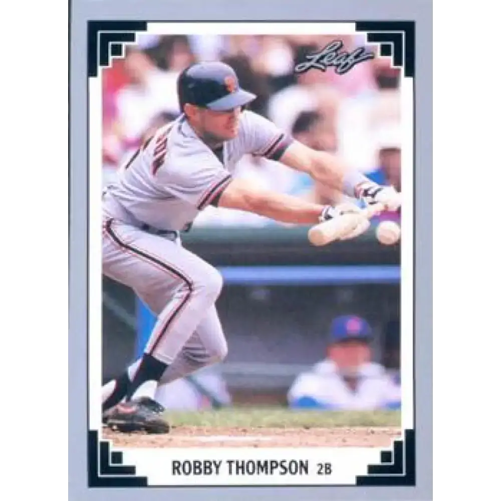 1991 Leaf #107 Robby Thompson NM-MT San Francisco Giants Baseball Card - Baseball Card Single