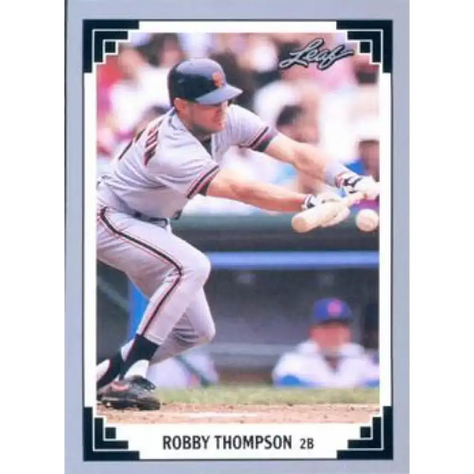 1991 Leaf #107 Robby Thompson NM-MT San Francisco Giants Baseball Card - Baseball Card Single