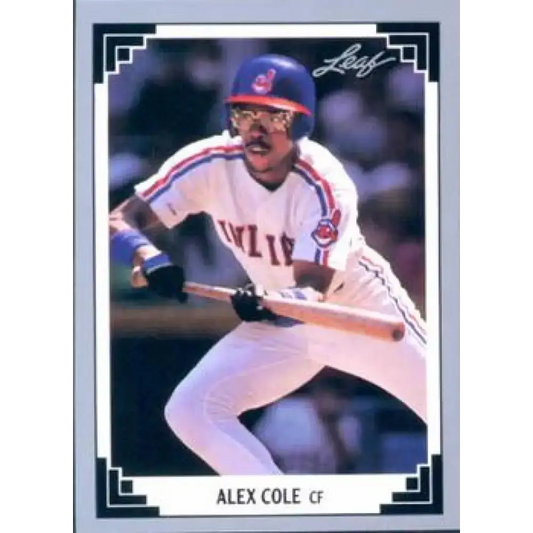 1991 Leaf #108 Alex Cole NM-MT Cleveland Indians Baseball Card - Baseball Card Single