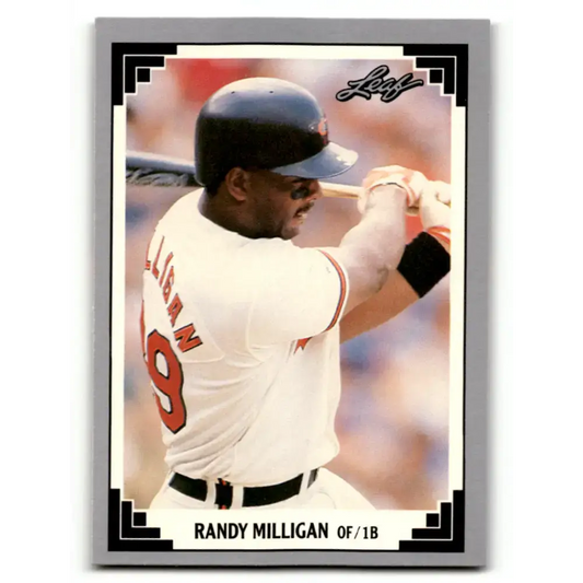 1991 Leaf #109 Randy Milligan NM-MT Baltimore Orioles Baseball Card - Baseball Card Single