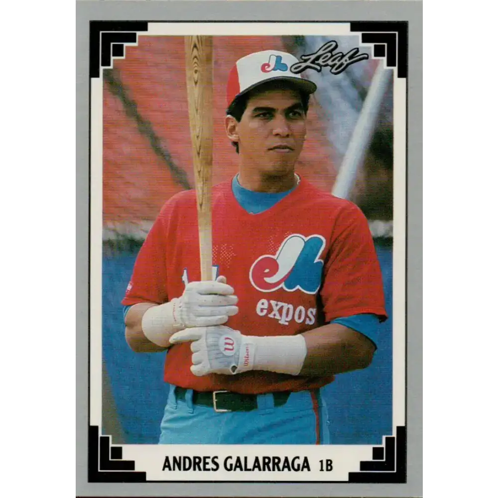 1991 Leaf #110 Andres Galarraga NM-MT Montreal Expos Baseball Card - Baseball Card Single
