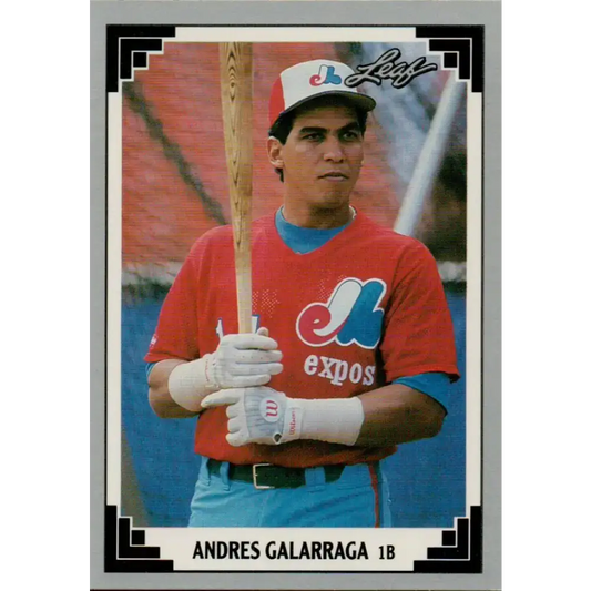 1991 Leaf #110 Andres Galarraga NM-MT Montreal Expos Baseball Card - Baseball Card Single