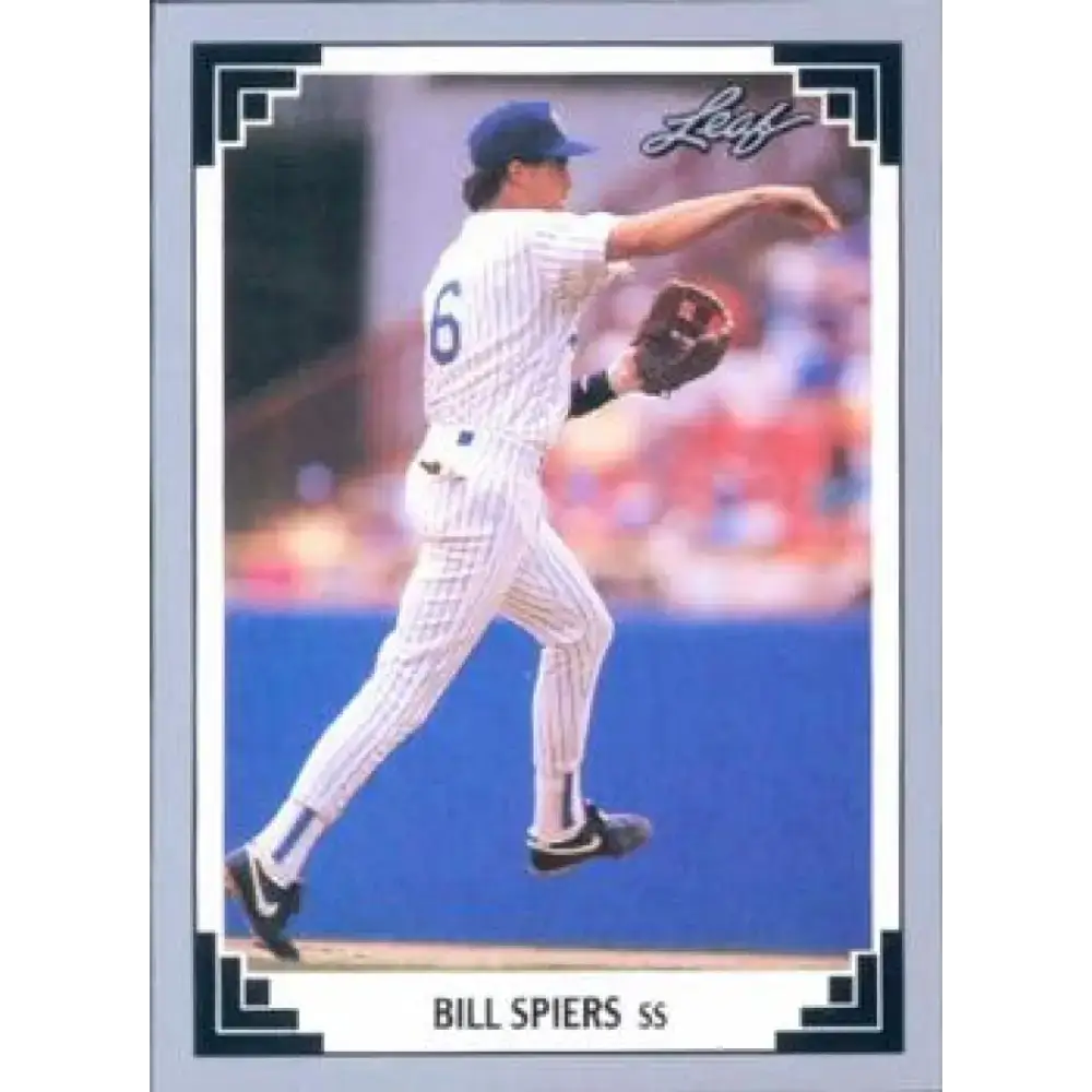 1991 Leaf #111 Bill Spiers NM-MT Milwaukee Brewers Baseball Card - Baseball Card Single