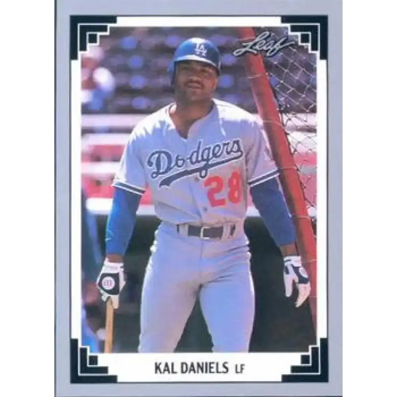 1991 Leaf #112 Kal Daniels NM-MT Los Angeles Dodgers Baseball Card - Baseball Card Single