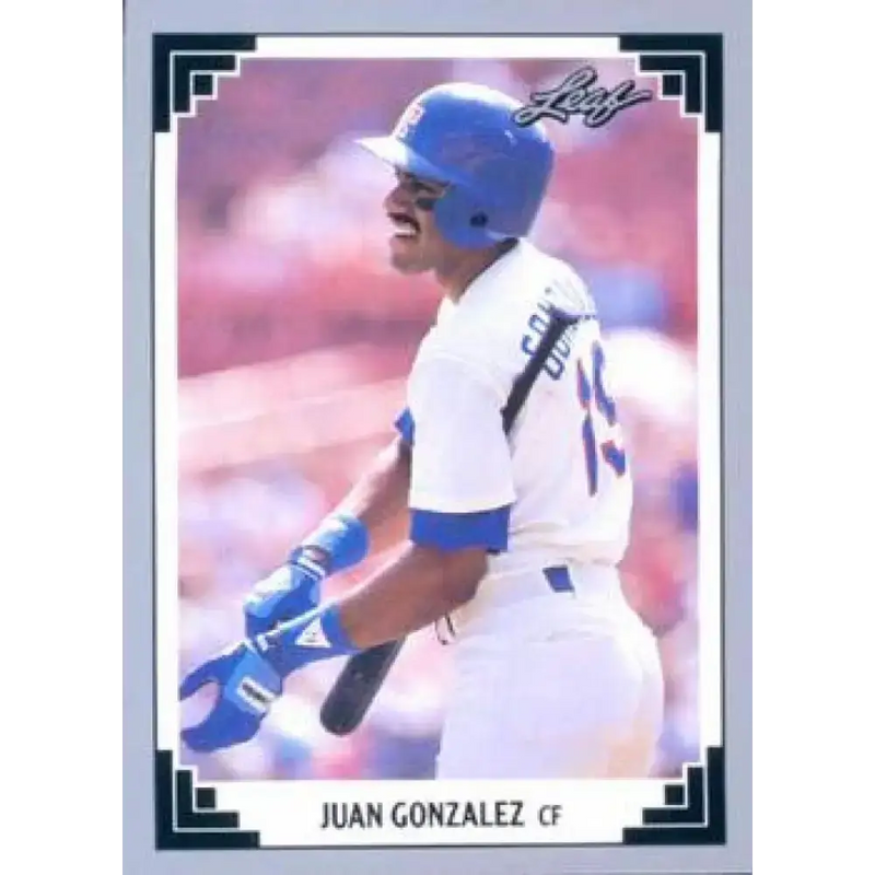 1991 Leaf #119 Juan Gonzalez NM-MT Texas Rangers Baseball Card - Baseball Card Single