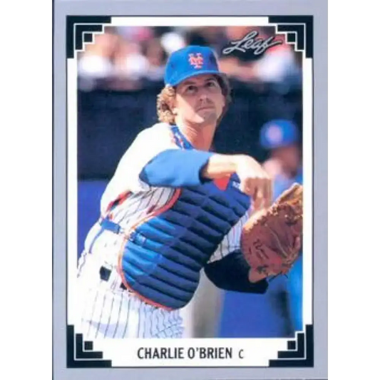 1991 Leaf #122 Charlie O’Brien NM-MT New York Mets Baseball Card - Baseball Card Single