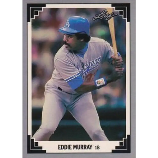 1991 Leaf #126 Eddie Murray NM-MT Los Angeles Dodgers Baseball Card - Baseball Card Single