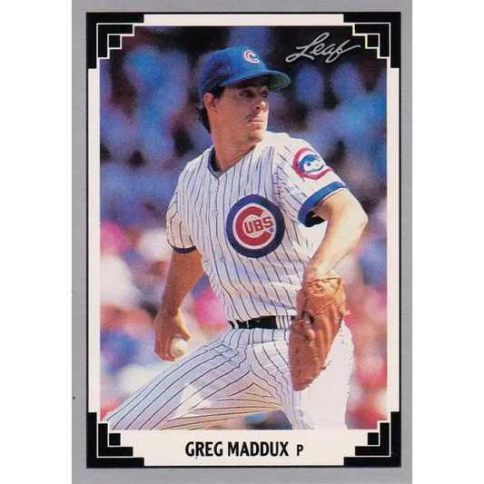 1991 Leaf #127 Greg Maddux NM-MT Chicago Cubs Baseball Card - Baseball Card Single