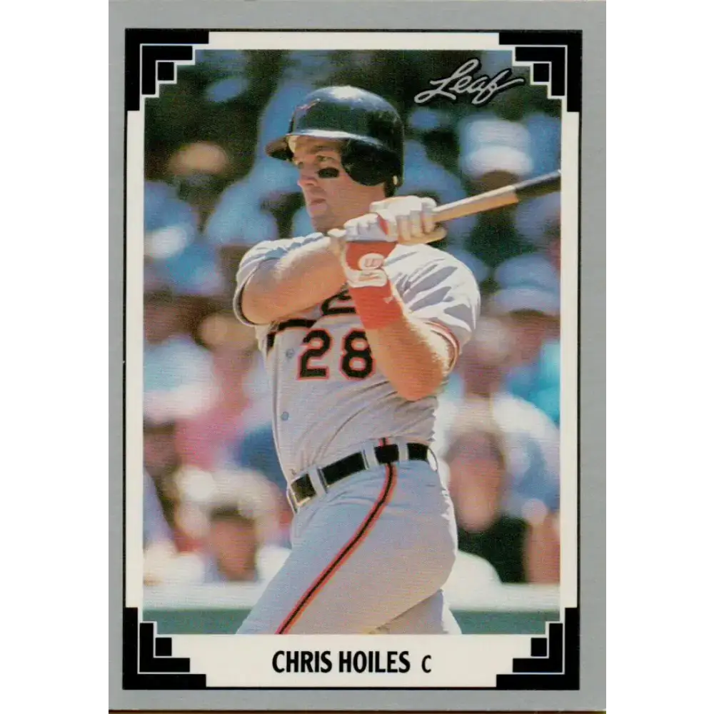 1991 Leaf #131 Chris Hoiles NM-MT Baltimore Orioles Baseball Card - Baseball Card Single