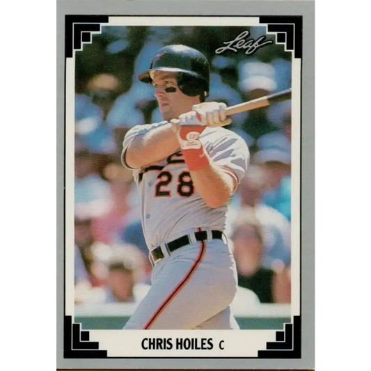 1991 Leaf #131 Chris Hoiles NM-MT Baltimore Orioles Baseball Card - Baseball Card Single