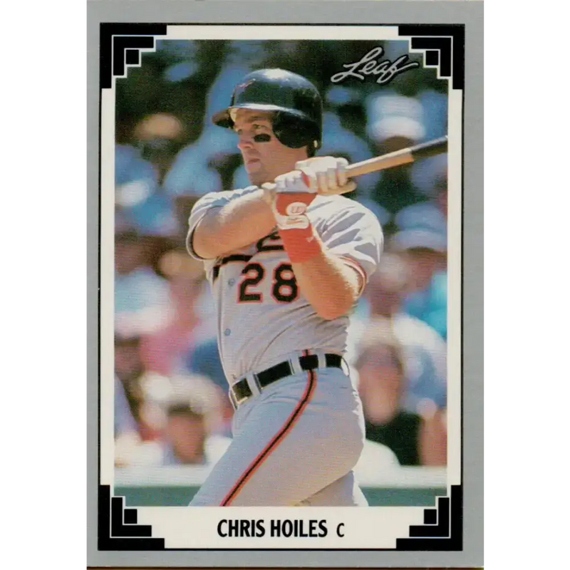 1991 Leaf #131 Chris Hoiles NM-MT Baltimore Orioles Baseball Card - Baseball Card Single