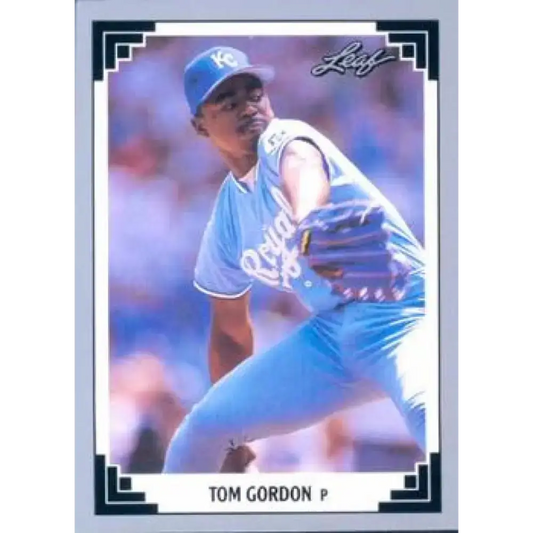 1991 Leaf #132 Tom Gordon NM-MT Kansas City Royals Baseball Card - Baseball Card Single