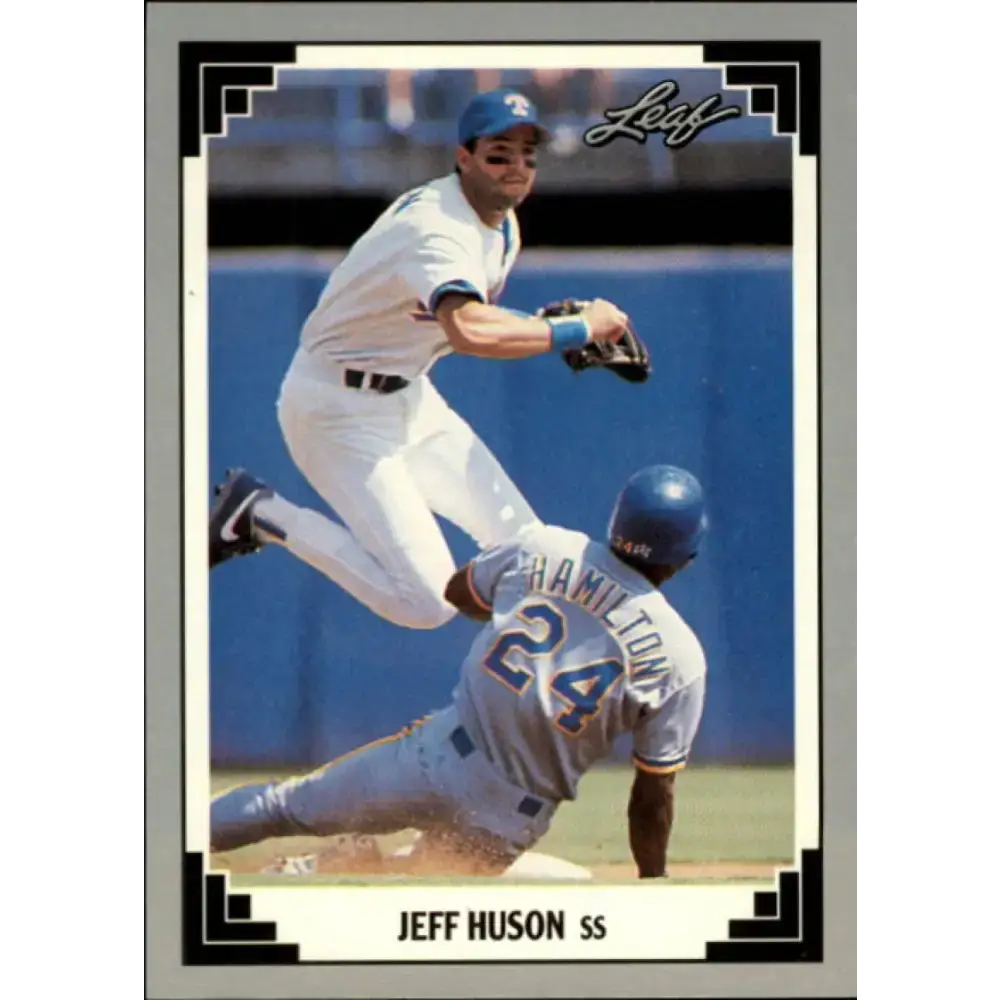 1991 Leaf #134 Jeff Huson NM-MT Texas Rangers Baseball Card - Baseball Card Single