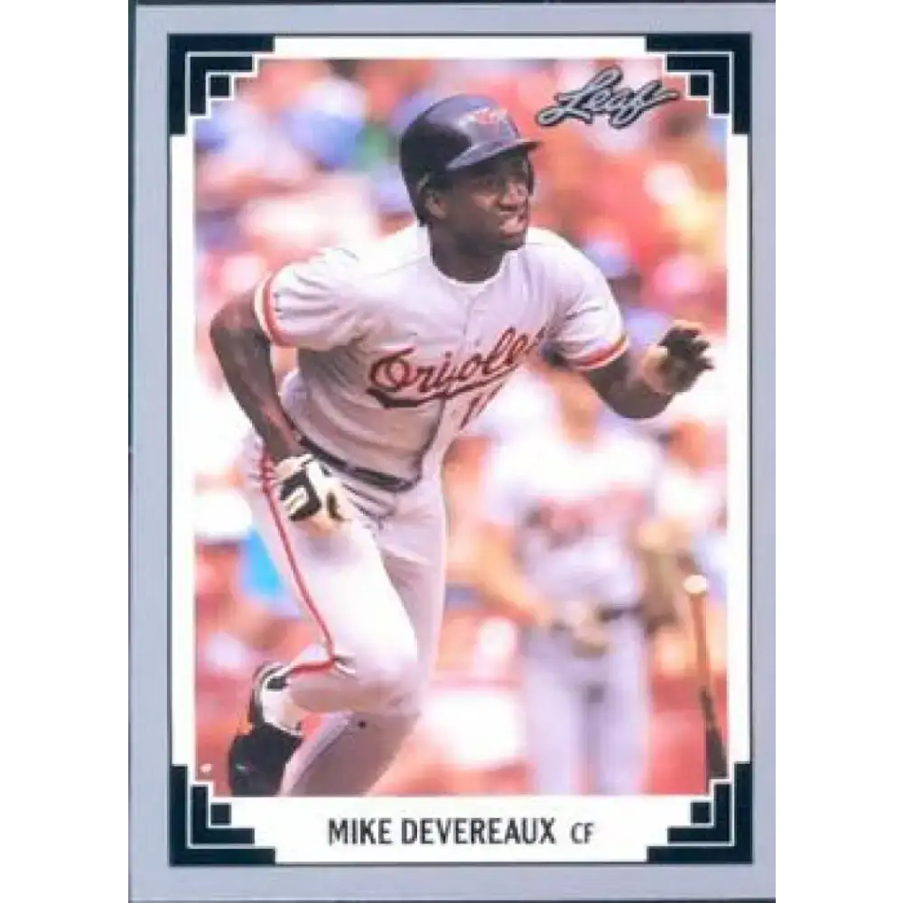 1991 Leaf #138 Mike Devereaux NM-MT Baltimore Orioles Baseball Card - Baseball Card Single