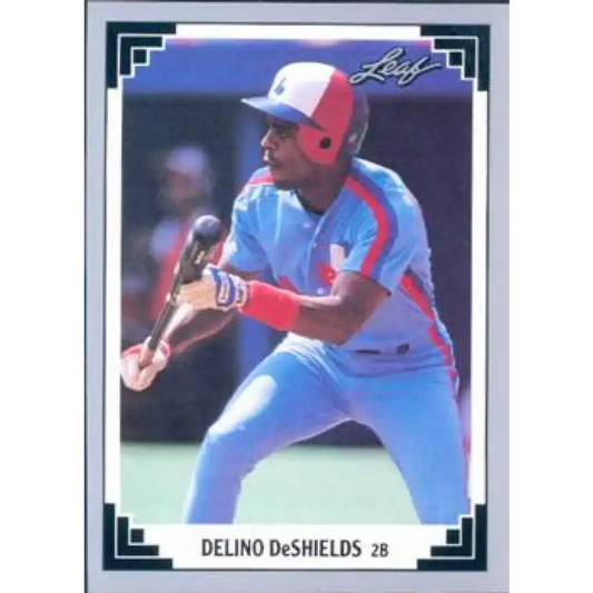 1991 Leaf #139 Delino DeShields NM-MT Montreal Expos Baseball Card - Baseball Card Single