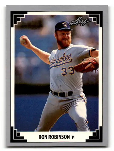 1991 Leaf #14 Ron Robinson NM Near Mint Brewers ID:55917 - Baseball Card Single
