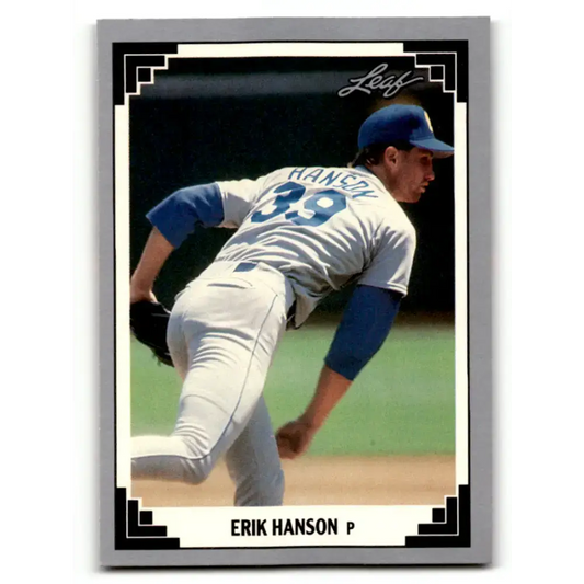 1991 Leaf #142 Erik Hanson NM-MT Seattle Mariners Baseball Card - Baseball Card Single