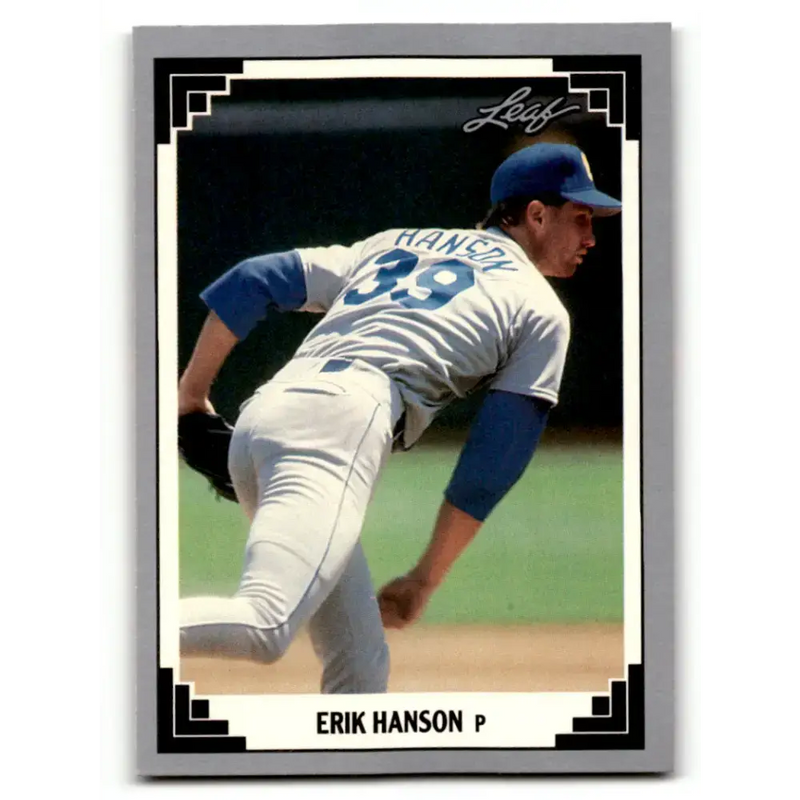1991 Leaf #142 Erik Hanson NM-MT Seattle Mariners Baseball Card - Baseball Card Single