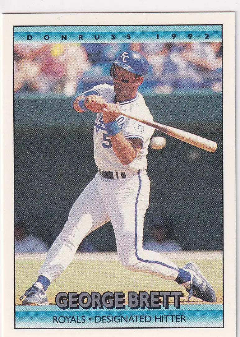 1991 LEAF #143 GEROGE BRETT- KANSAS CITY ROYALS - Baseball Card Single