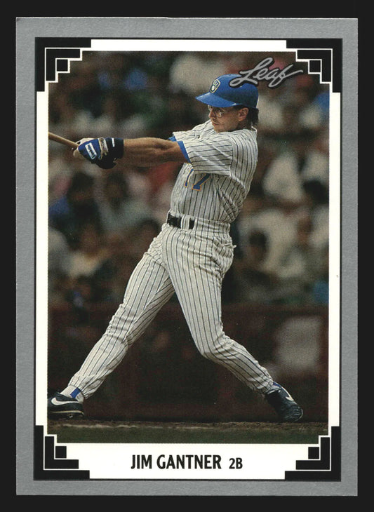 1991 Leaf #145 Jim Gantner Milwaukee Brewers - Baseball Card Single