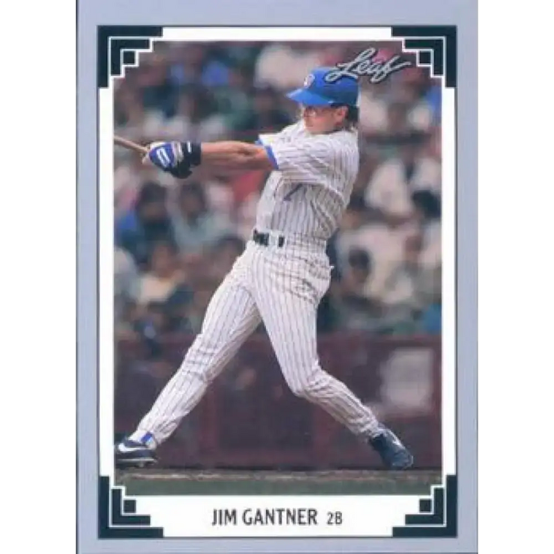 1991 Leaf #145 Jim Gantner NM-MT Milwaukee Brewers Baseball Card - Baseball Card Single