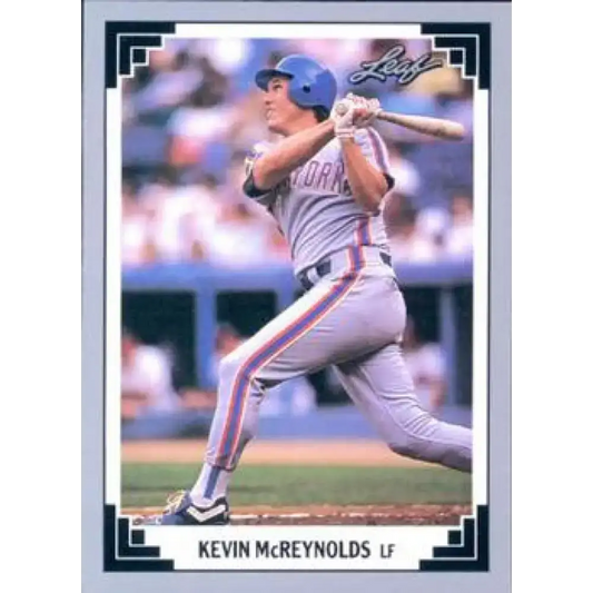 1991 Leaf #151 Kevin McReynolds NM-MT New York Mets Baseball Card - Baseball Card Single
