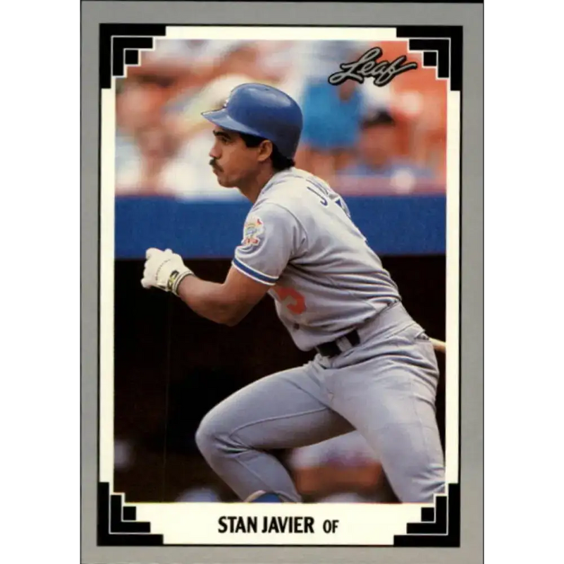 1991 Leaf #155 Stan Javier NM-MT Los Angeles Dodgers Baseball Card - Baseball Card Single