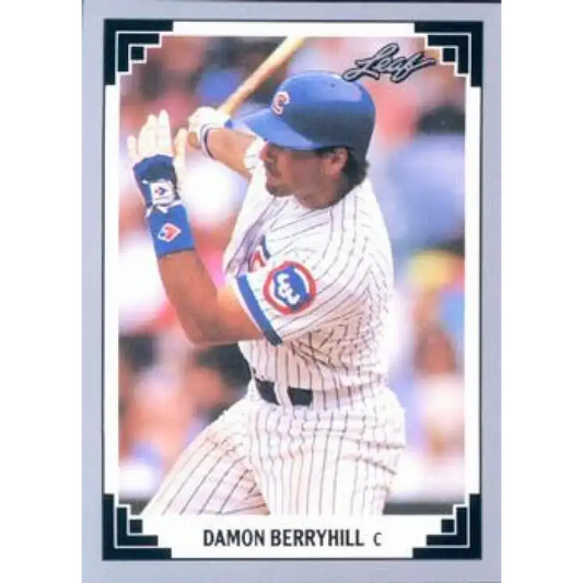 1991 Leaf #156 Damon Berryhill NM-MT Chicago Cubs Baseball Card - Baseball Card Single