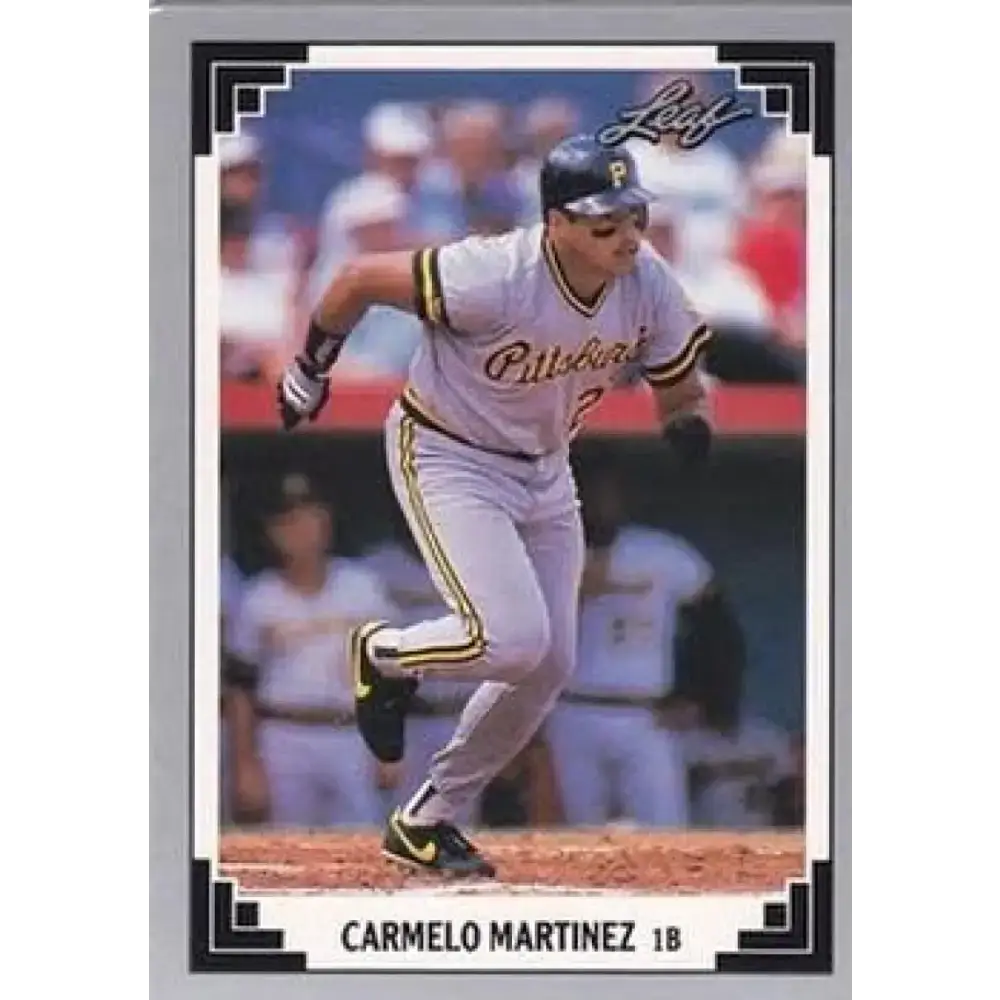 1991 Leaf #160 Carmelo Martinez NM-MT Pittsburgh Pirates Baseball Card - Baseball Card Single