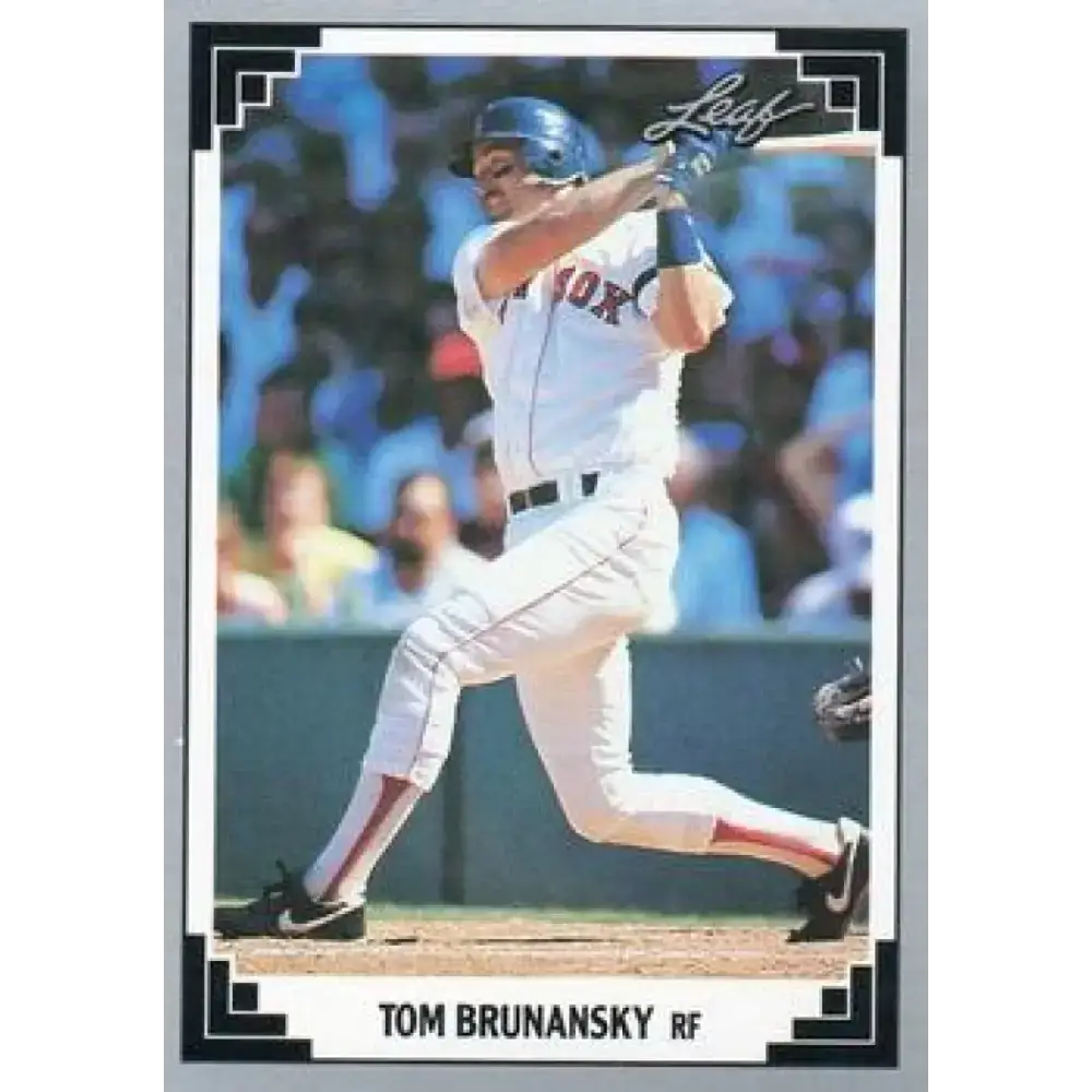 1991 Leaf #164 Tom Brunansky NM-MT Boston Red Sox Baseball Card - Baseball Card Single