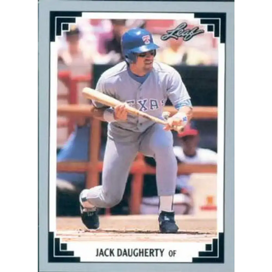 1991 Leaf #17 Jack Daugherty NM-MT Texas Rangers Baseball Card - Baseball Card Single