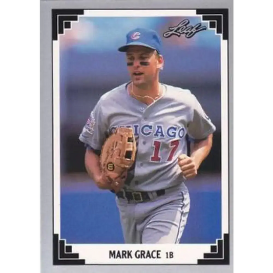 1991 Leaf #170 Mark Grace NM-MT Chicago Cubs Baseball Card - Baseball Card Single