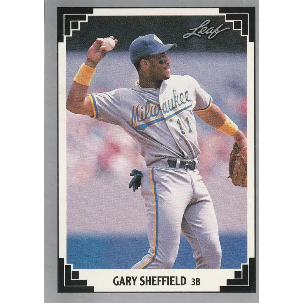 1991 Leaf #173 Gary Sheffield NM-MT Milwaukee Brewers Baseball Card - Baseball Card Single