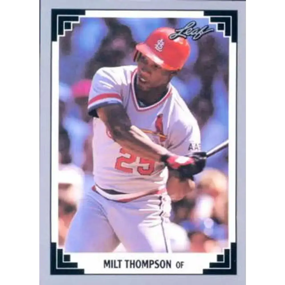 1991 Leaf #176 Milt Thompson NM-MT St. Louis Cardinals Baseball Card - Baseball Card Single