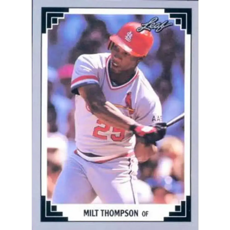 1991 Leaf #176 Milt Thompson NM-MT St. Louis Cardinals Baseball Card - Baseball Card Single