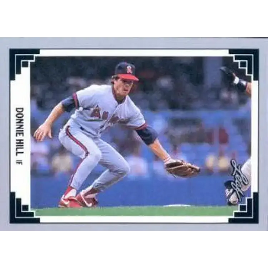 1991 Leaf #177 Donnie Hill NM-MT California Angels Baseball Card - Baseball Card Single