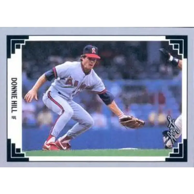 1991 Leaf #177 Donnie Hill NM-MT California Angels Baseball Card - Baseball Card Single